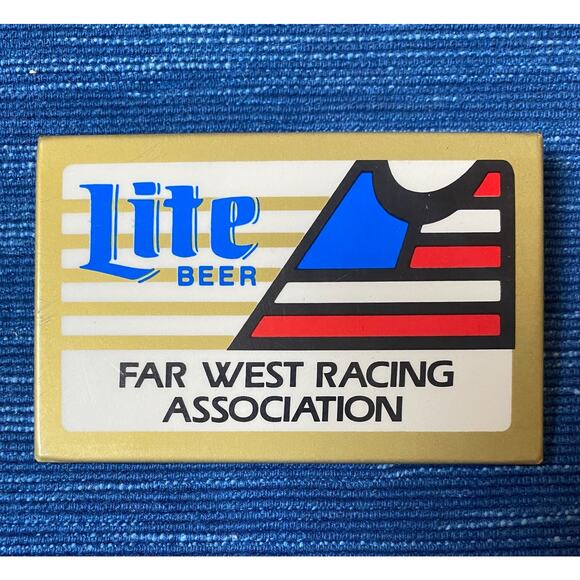 Vtg 1984 Miller Lite Beer Far West Racing Association Button Pinback Ski Skiing - Picture 1 of 1